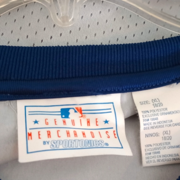 Vintage Sportonics Cleveland Indians MLB Genuine Merchandise Jersey XL Youth - Picture 6 of 8